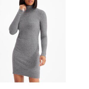NEW EXPRESS ULTRA SOFT SWEATERDRESS IN GRAY S SMALL